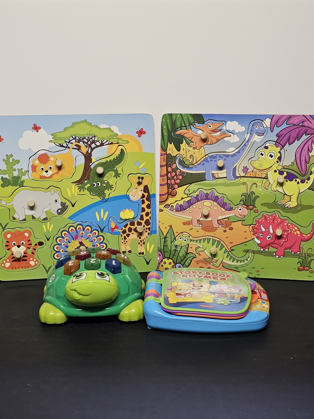 Toddler Toy Lot Set of 4 Fisher Price LeapFrog Wooden Puzzles Flawed